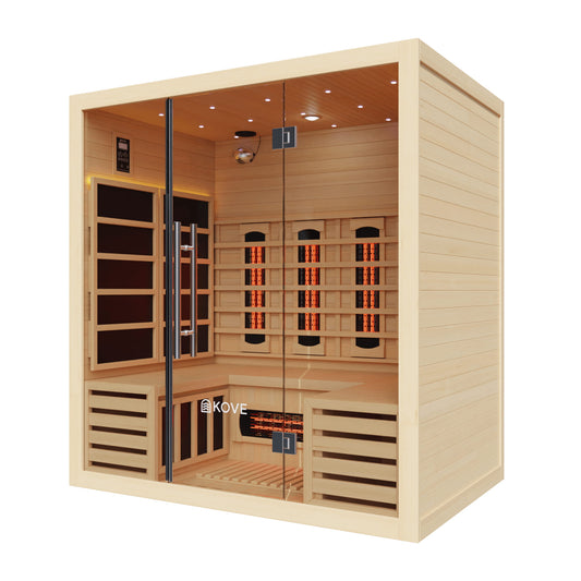 KOVE Infrared Sauna on white background
