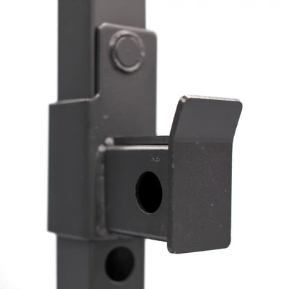 Support hook on black power rack