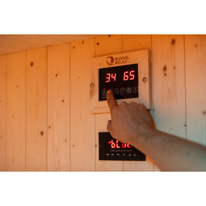 Control panel inside of Sauna
