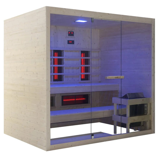 Front of Sauna with white background