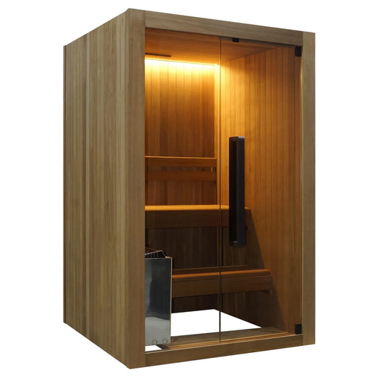 Sauna with white backgroun