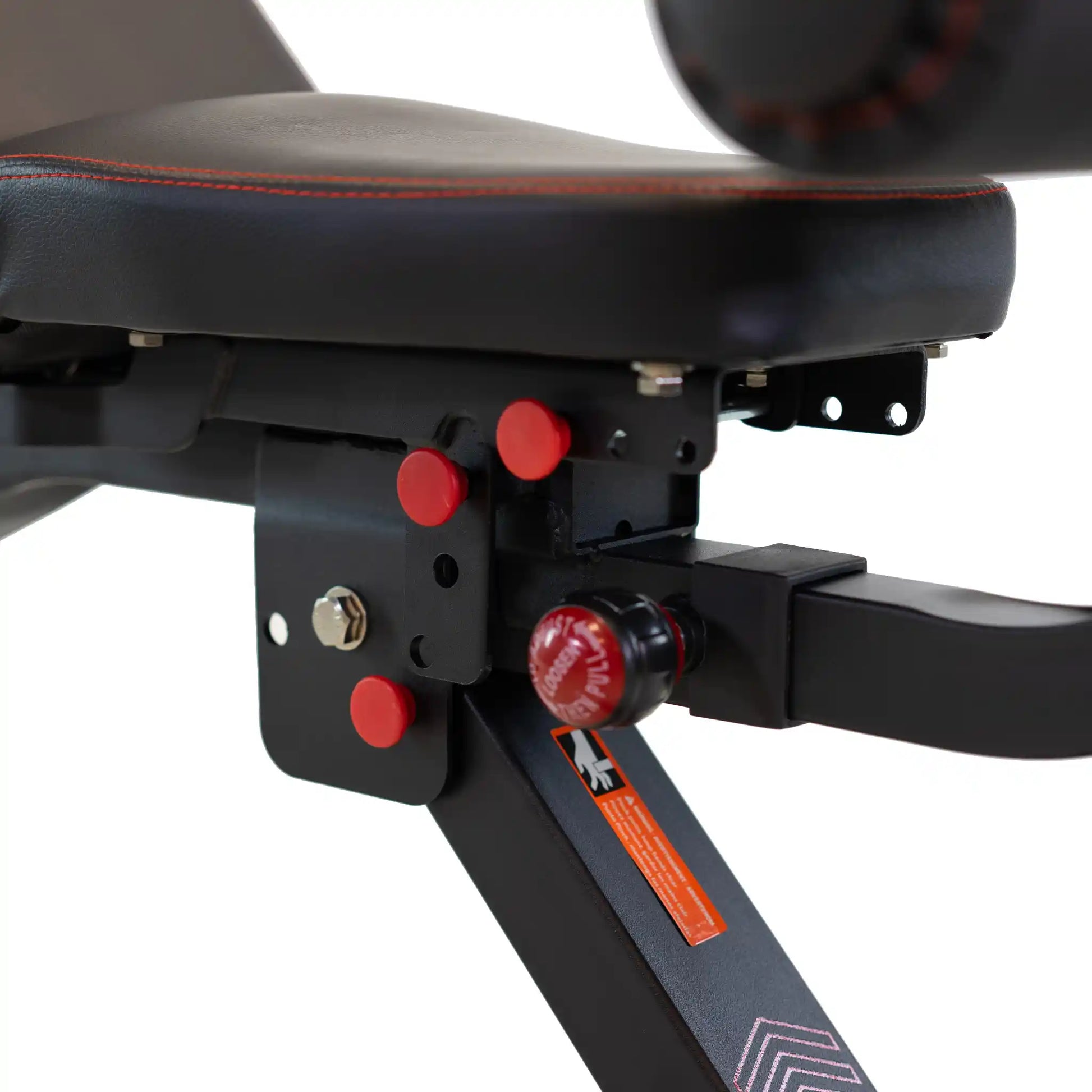Seat on black weight bench