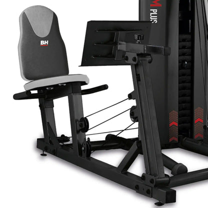 Gym machine with 'BH' branding on a white background