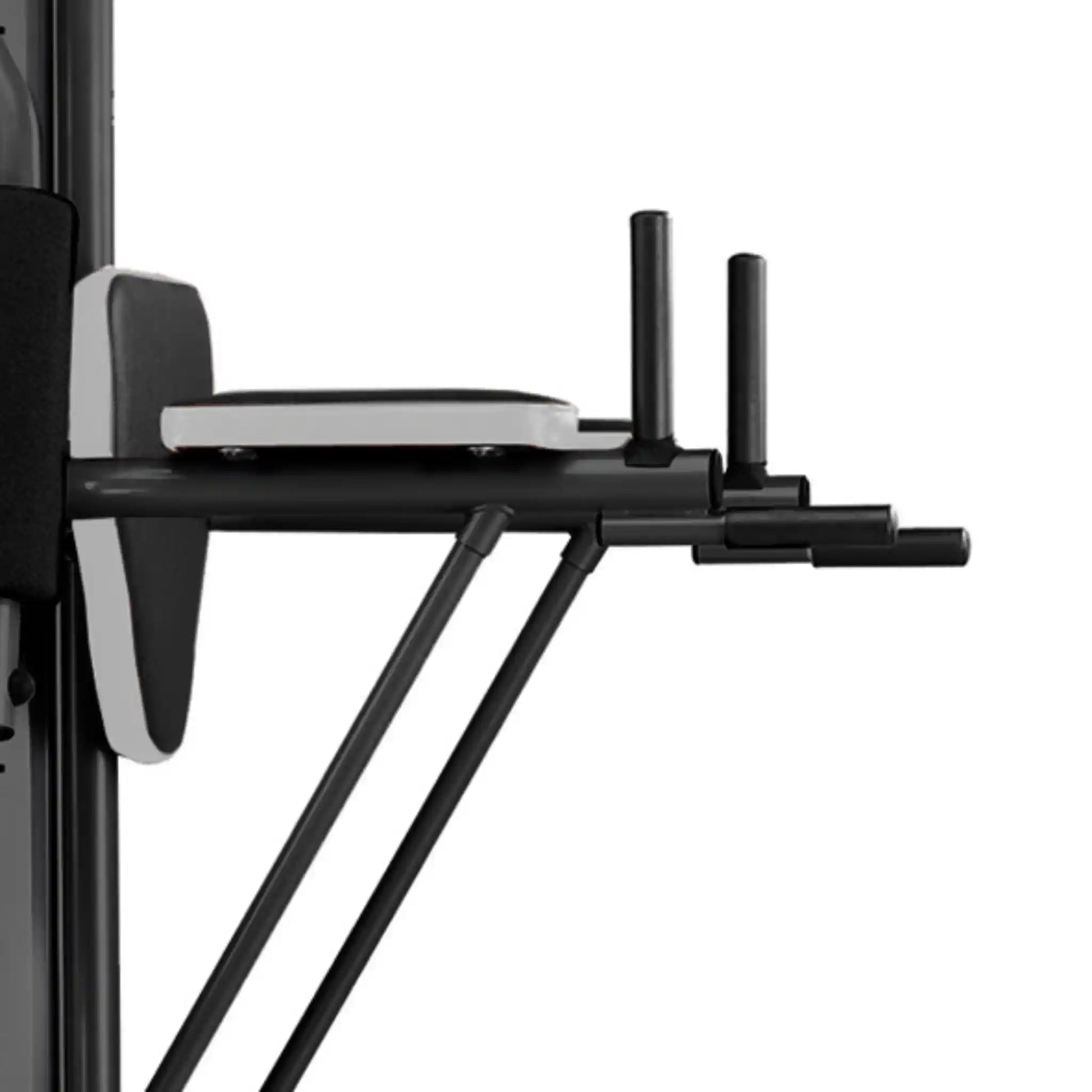 Roman chair and dip bars on a white background