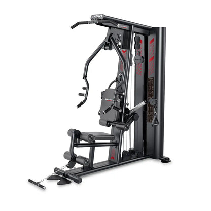 Black and red multi gym on white background