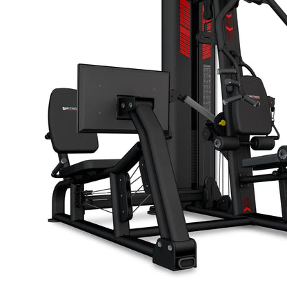 Black and red multi gym on white background