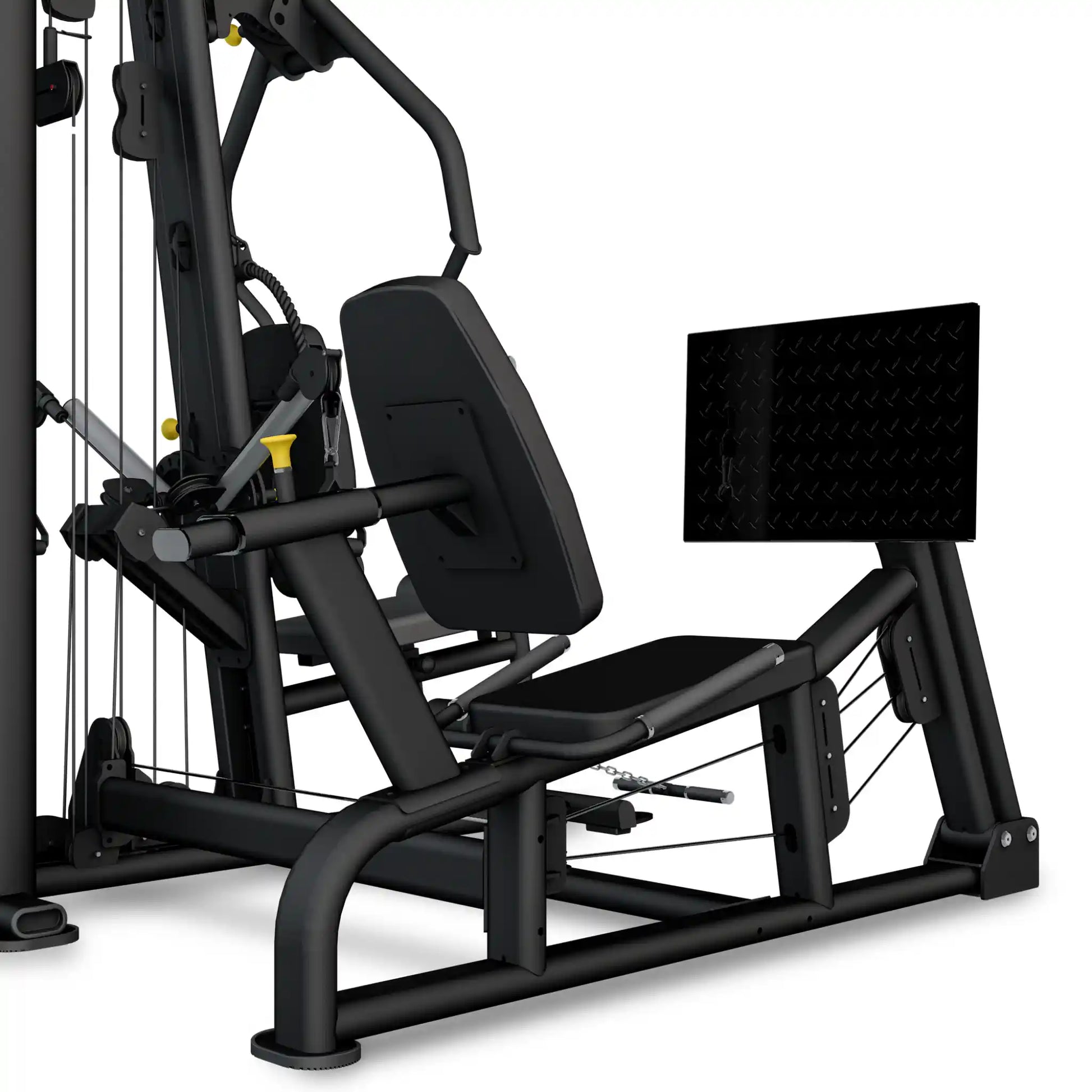 Black and red multi gym on white background