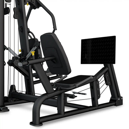 Black and red multi gym on white background