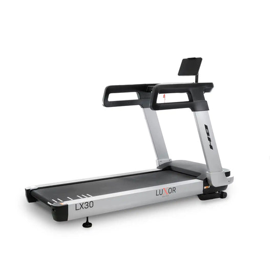 Treadmill with 'Luxor' branding on a white background