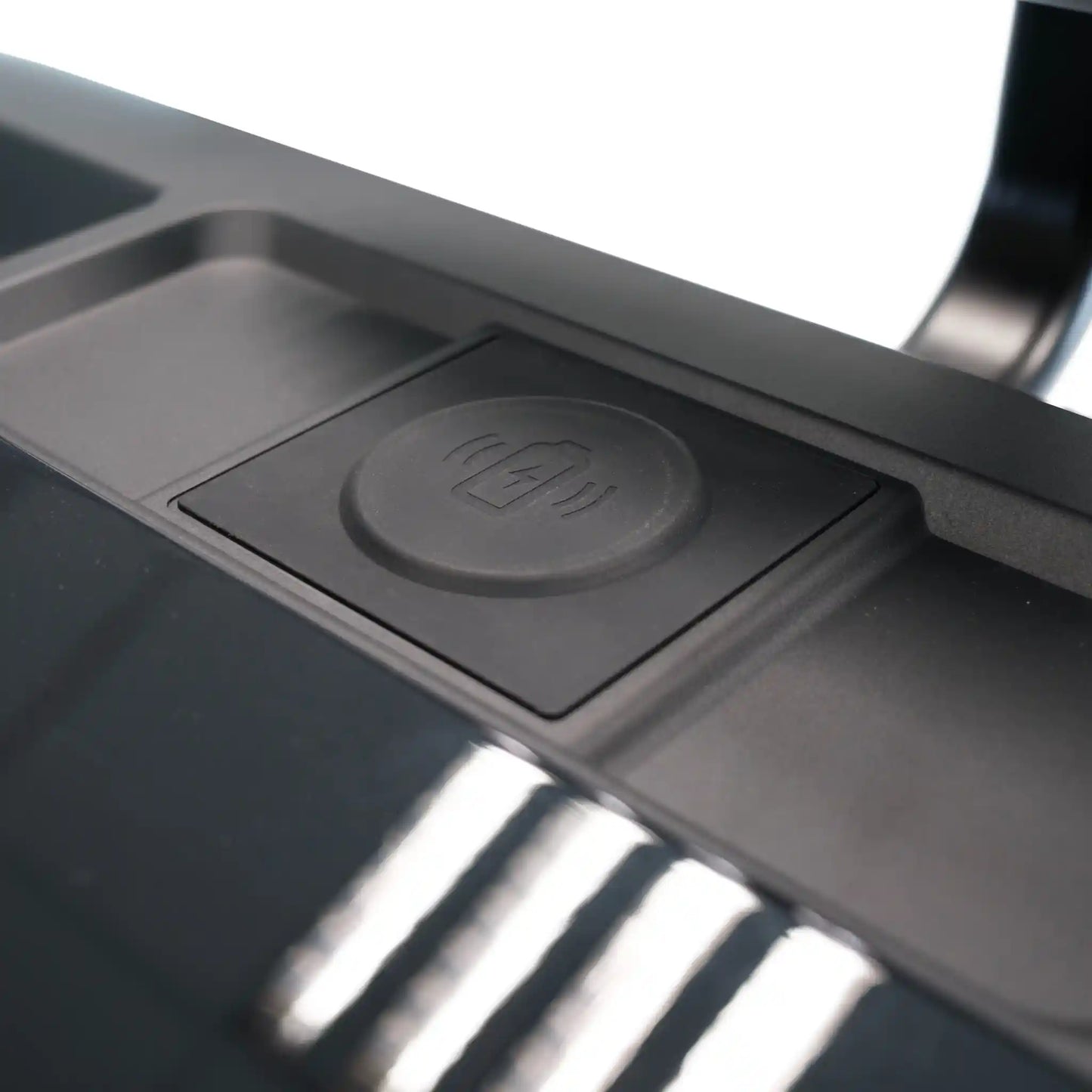 Close-up of a wireless charging area