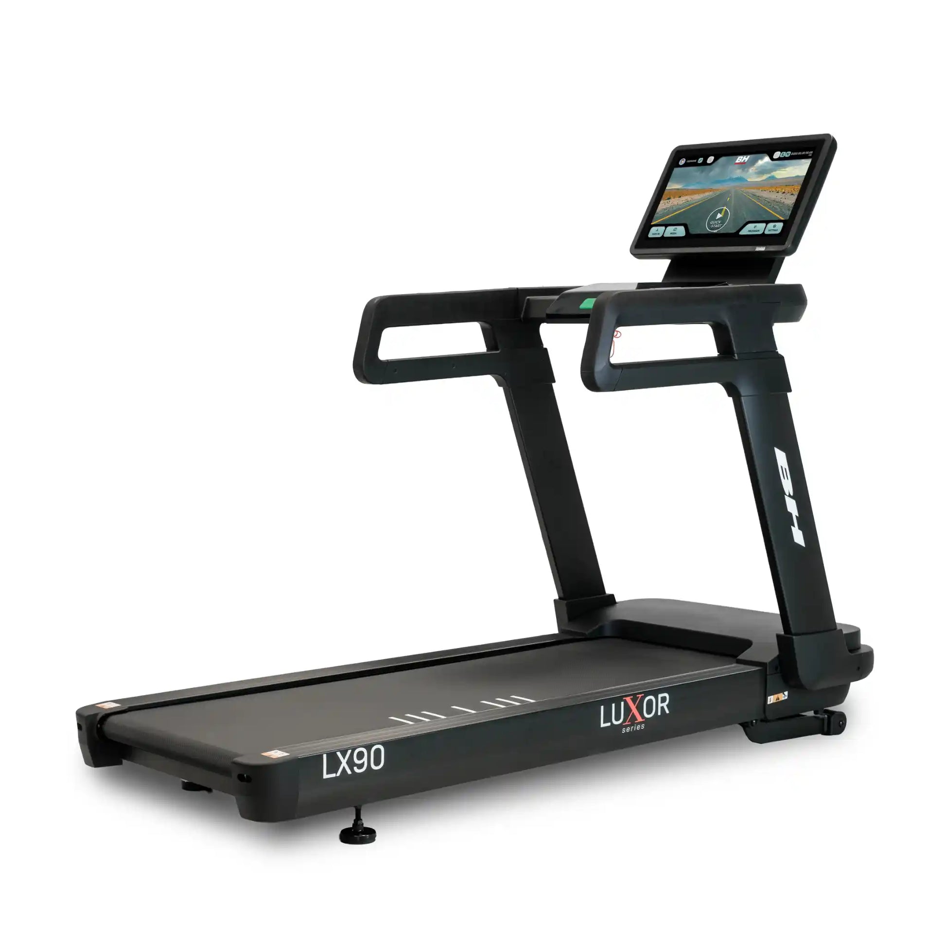 Luxor LX90 treadmill with a multi media display on a white background