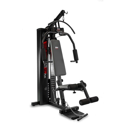 Black multi gym on white background