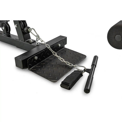 Pulley system on the bottom of a multi gym
