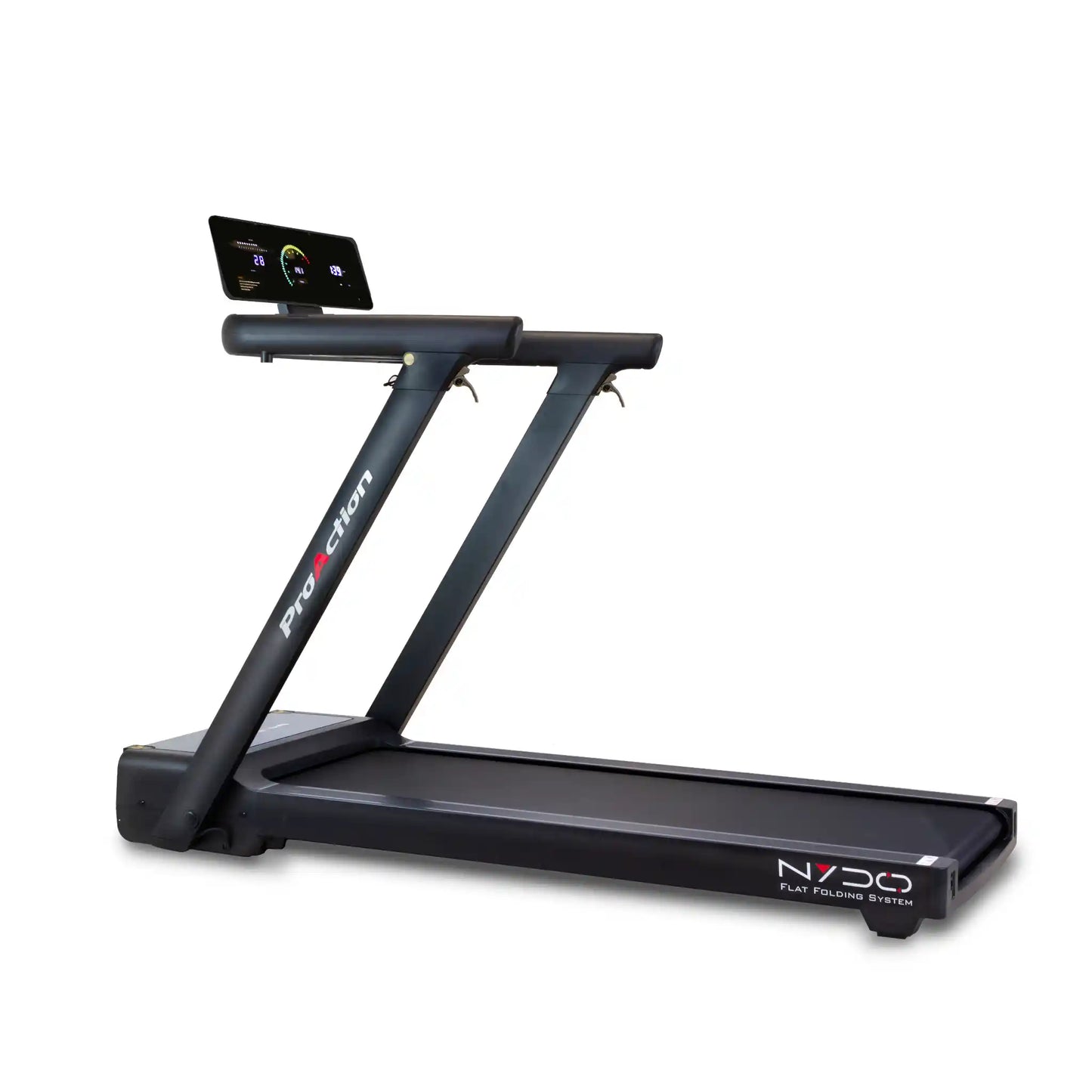Treadmill with ProAction branding on a white background