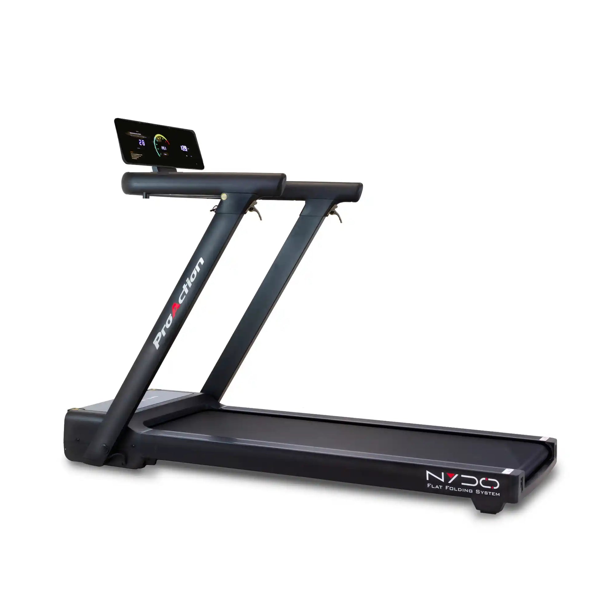 Treadmill with ProAction branding on a white background