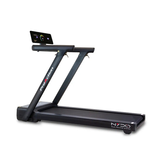 Treadmill with ProAction branding on a white background