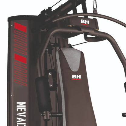Black and red multi gym with BH branding on white background