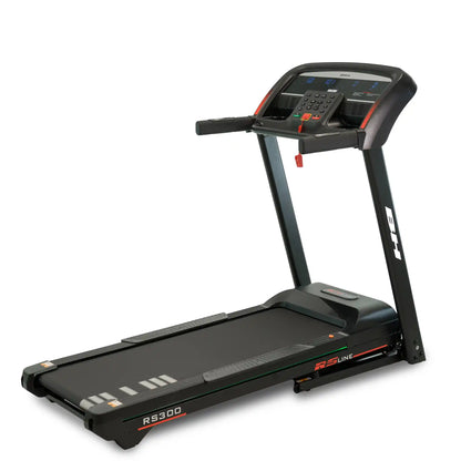 Treadmill with digital display on a white background