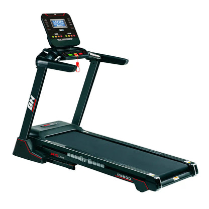 Treadmill with digital display on a white background
