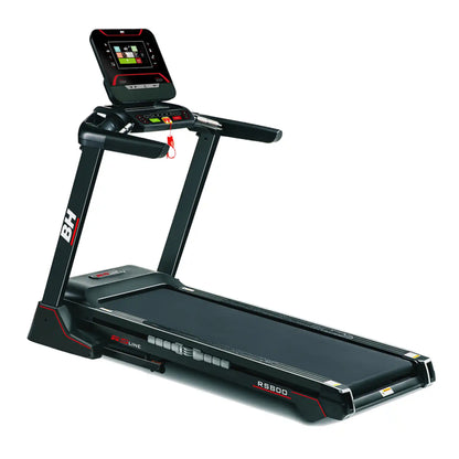 Treadmill with multimedia digital display on a white background