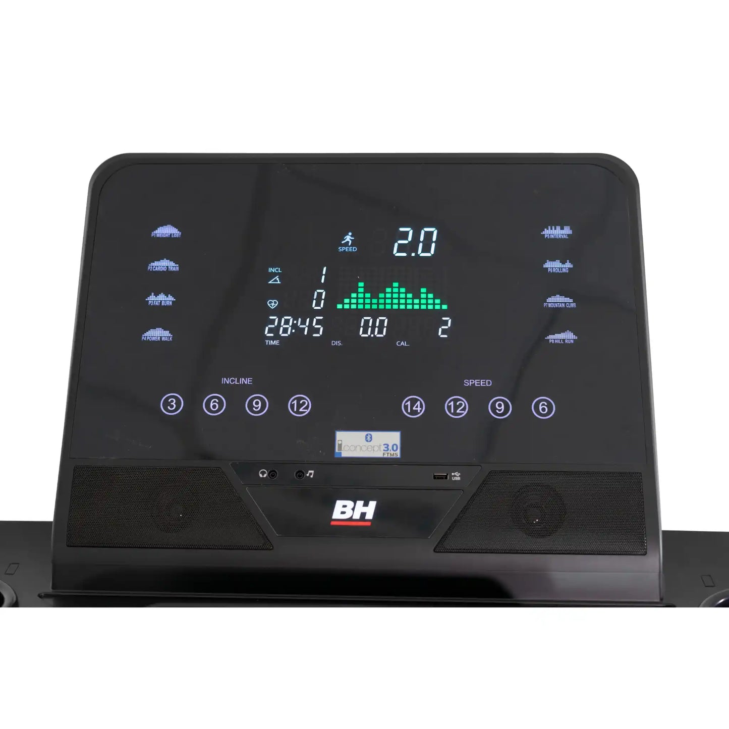 Digital display panel with control buttons and indicators on a white background