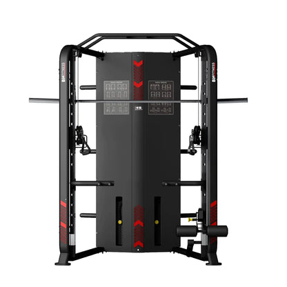 Black multi gym on a white background