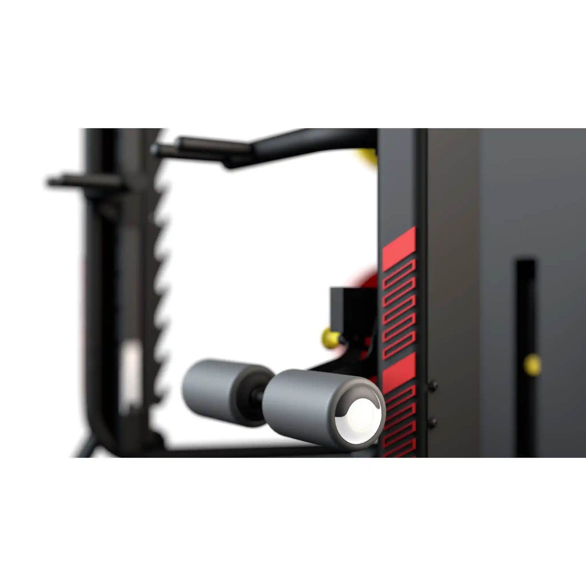 Black and red multi gym on a white background
