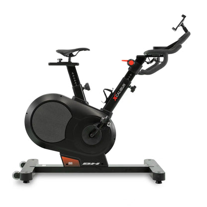 Exercise bike with a white background