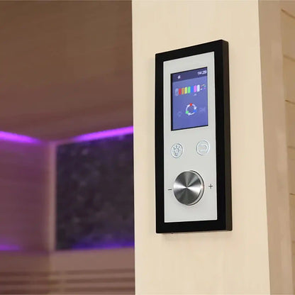 Digital control panel on a sauna