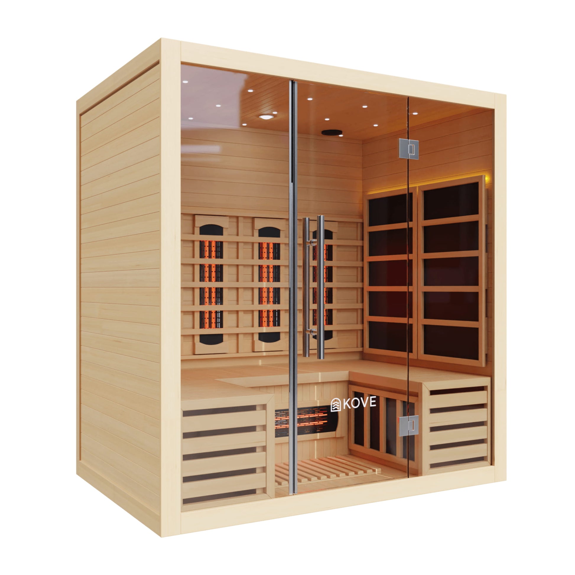 KOVE Infrared Sauna on white background