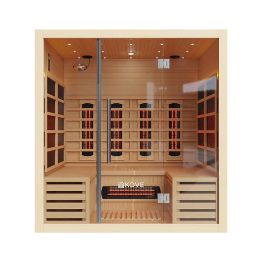 KOVE Infrared Sauna on white background