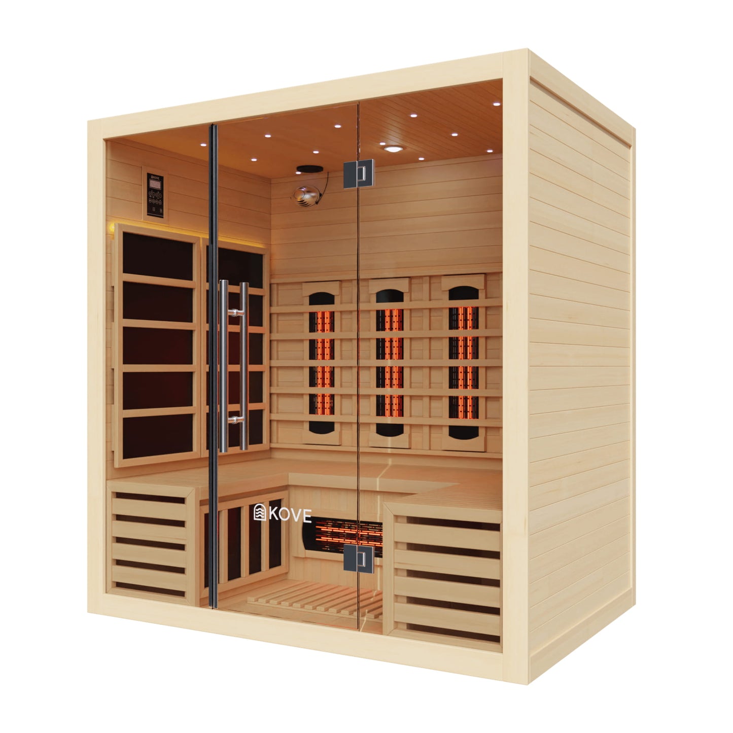 KOVE Infrared Sauna on white background