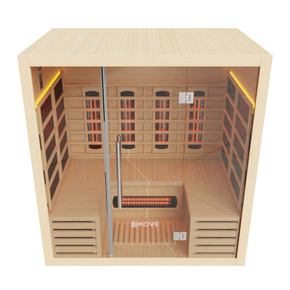 KOVE Infrared Sauna on white background
