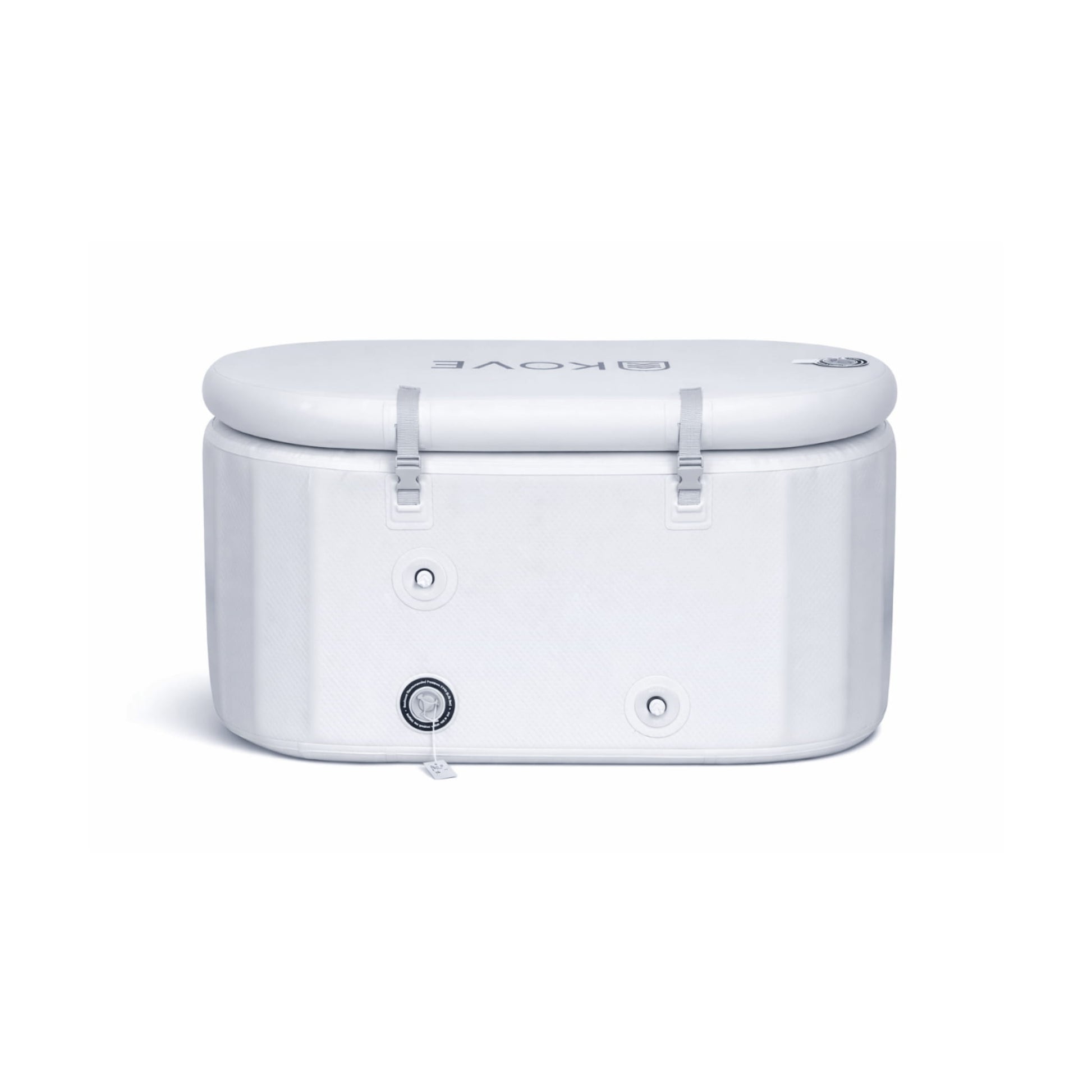 White ice bath on a white background