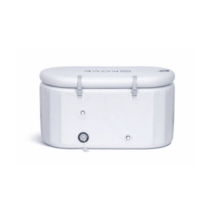 White ice bath on a white background