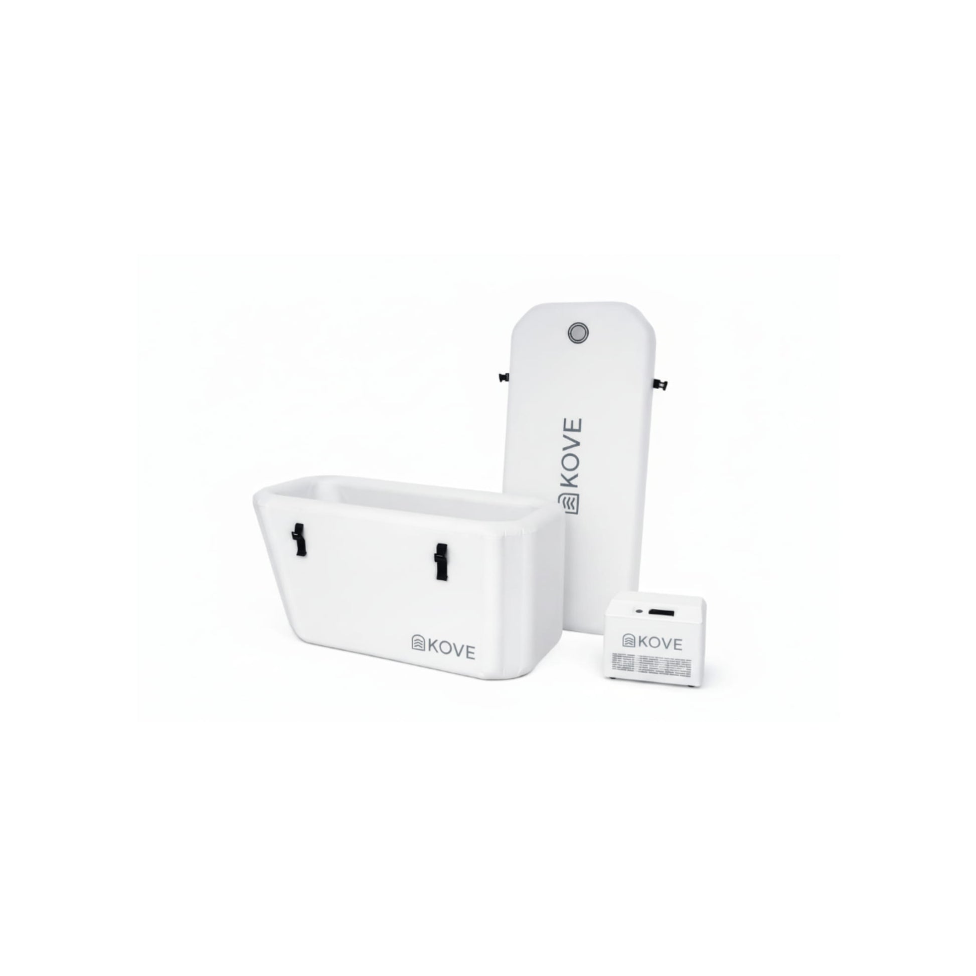 White Kove Elite Ice Bath and chiller on white background