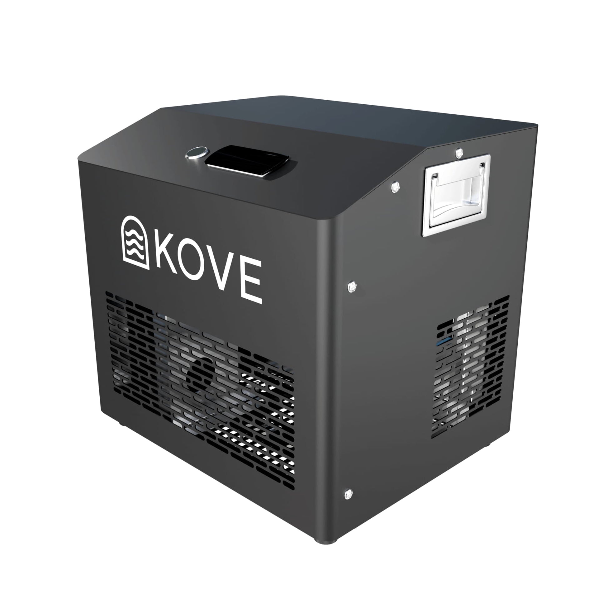 Black Kove ice bath chiller on a white background