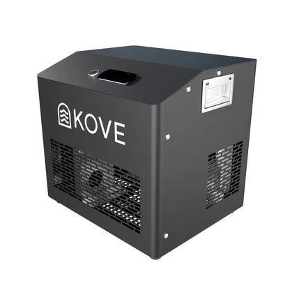 Black Kove ice bath chiller on a white background