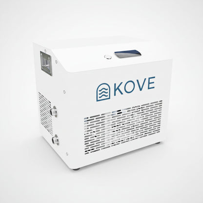 White Kove ice bath chiller on a white background