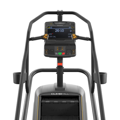 ClimbMill exercise machine with digital display on a white background