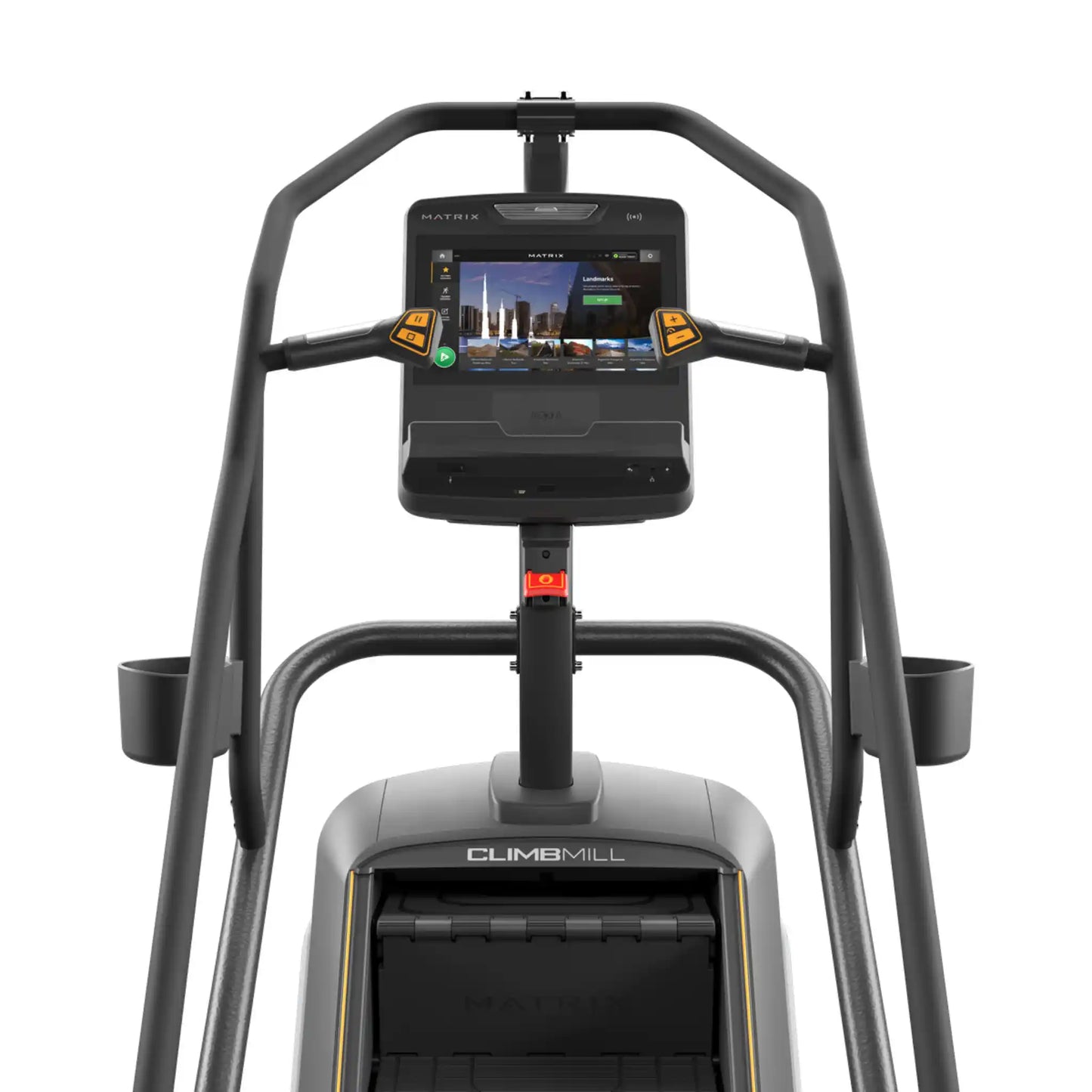 ClimbMill exercise machine with digital display on a white background