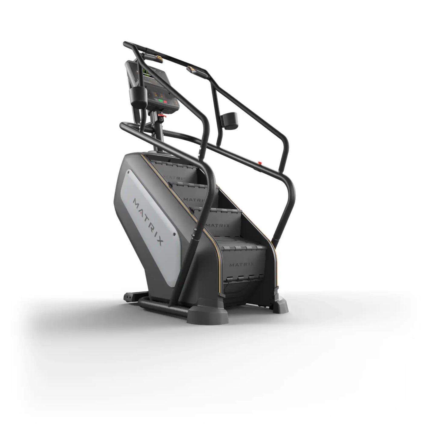 Black and grey Matrix stair climber on a white background