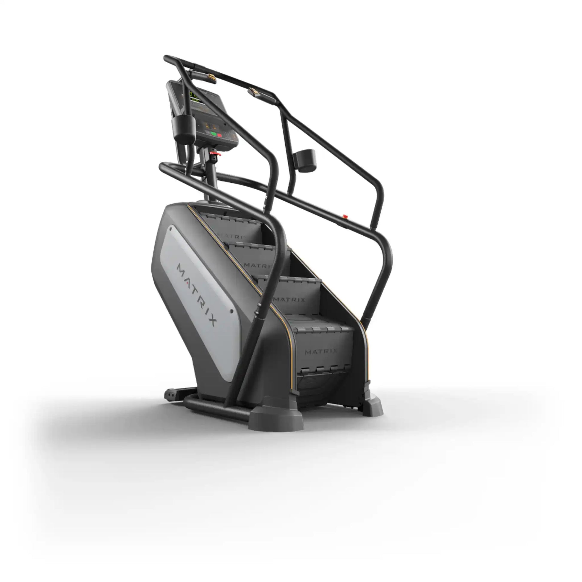Black and grey Matrix stair climber on a white background