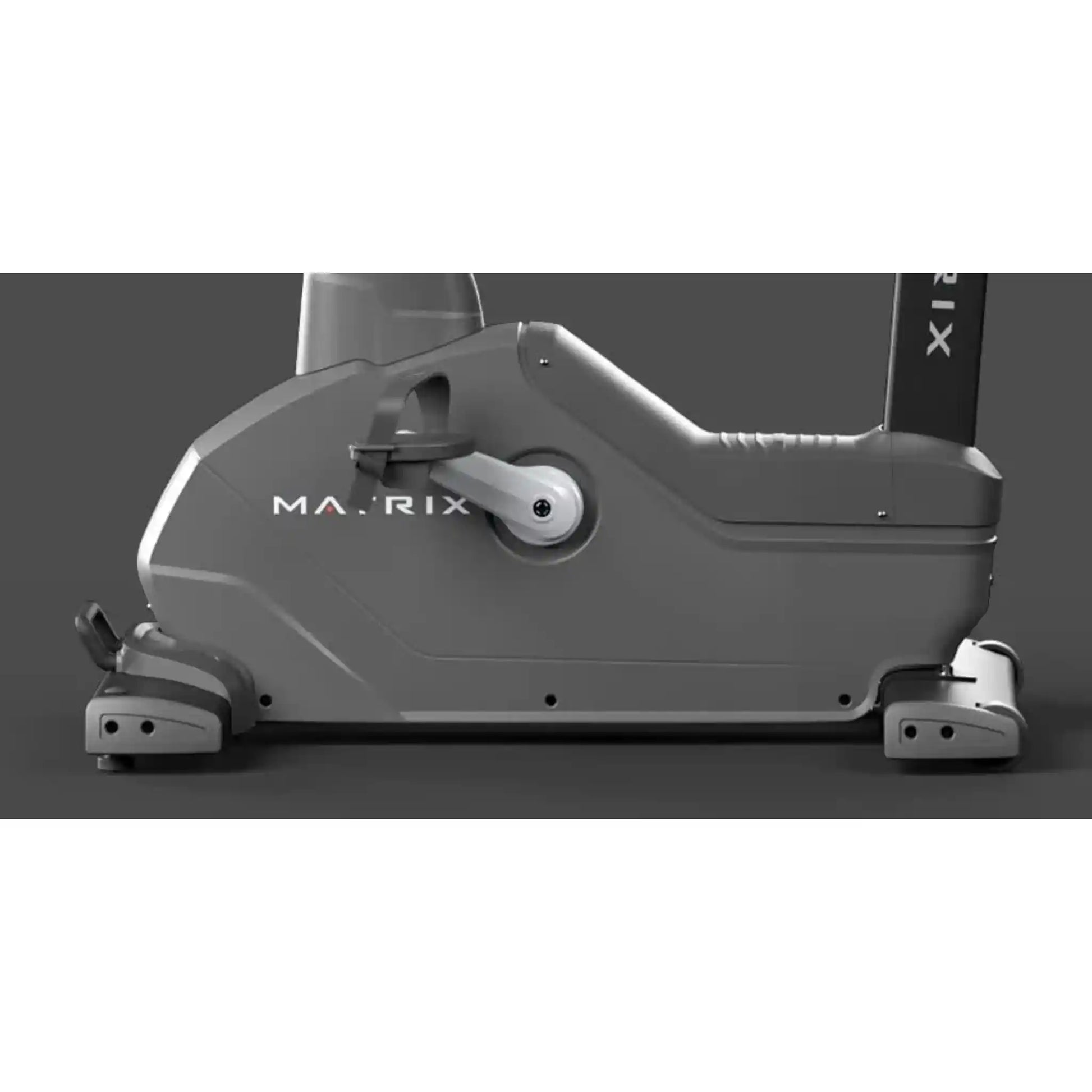 Exercise bike with 'Matrix' branding on a dark background