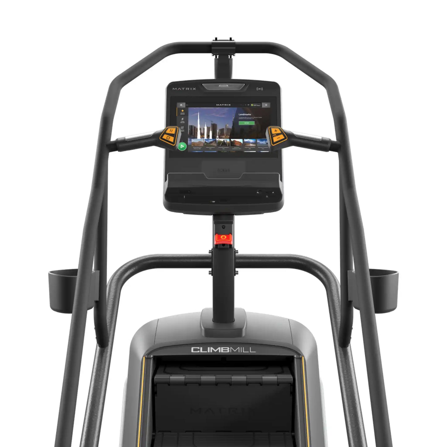 ClimbMill exercise machine with digital display on a white background