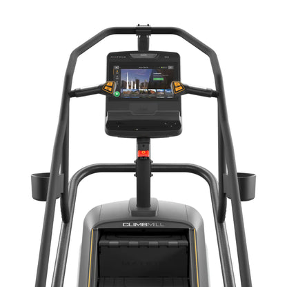 ClimbMill exercise machine with digital display on a white background