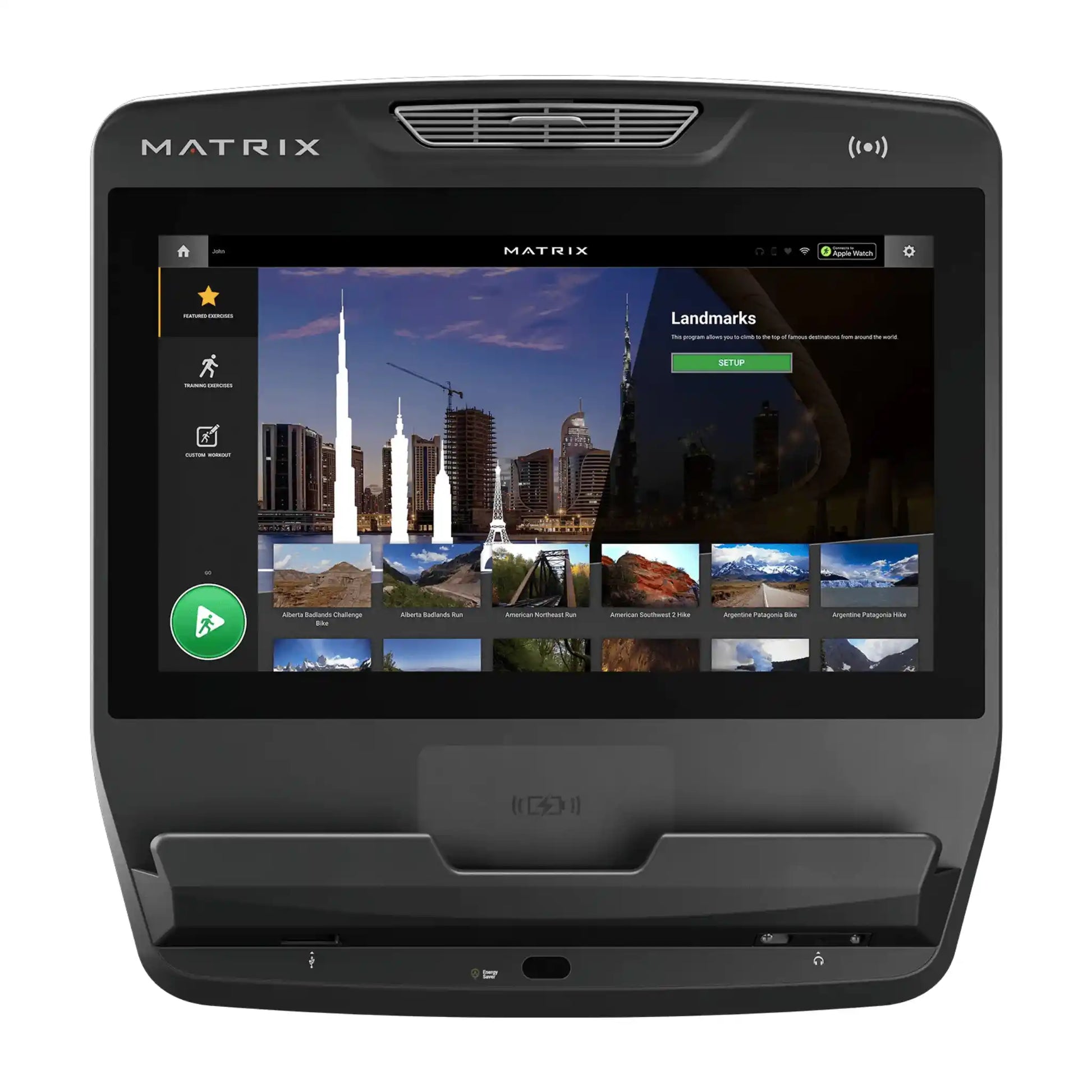 Matrix Touch XL console with touchscreen display on a white background