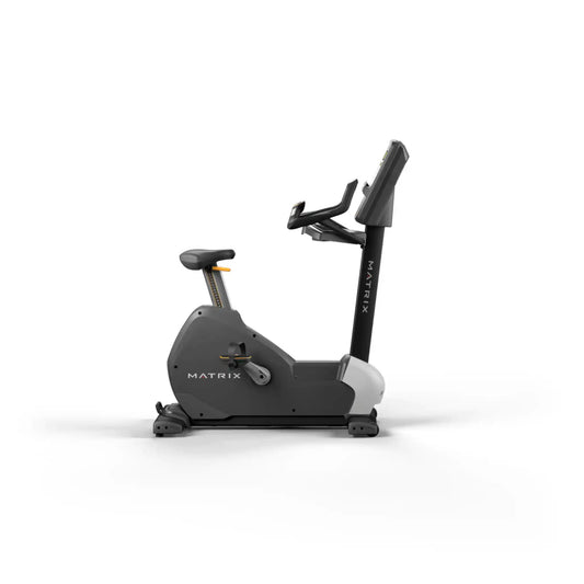 Exercise bike with 'Matrix' branding on a white background